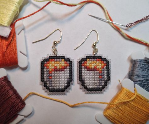 Less Design, Stitch Jewelry, Pony Bead Patterns, Perler Bead Templates, Earrings Double, Small Cross Stitch, Running Stitch, Alpha Patterns, Pony Beads