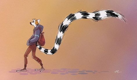 Amanda Macfarlane on Instagram: "Happy weekend 💛 #lemurs #lemurstroll #lemursofinstagram #lemursofmadagascar #ringtailedlemurs #theanimatedlife #art #animals #characterdesign" Lemur Fursona, Lemur Character, Lemur Character Design, Happy Weekend, Humanoid Sketch, Character Design, Animals, Instagram, Art