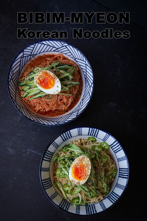 Bibimmyeon EASY Korean Noodles Recipe & Video - Seonkyoung Longest Korean Somen Noodles Recipes, Bibim Naengmyeon Recipe, Bibimmyeon Recipe, Milmyeon Recipe, Ssamjang Recipe, Korean Noodles Recipe, Bibim Naengmyeon, Korean Noodle Recipes, Bibim Guksu