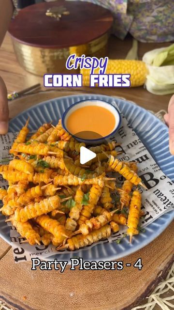 Corn Sticks Recipe, Corn Fries, Food Without Fire, Crispy Corn Recipe, Corn Appetizers, Corn Ideas, Corn Chaat, Masala Corn, Sweet Corn Recipes