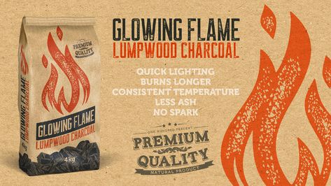 Charcoal Packaging Design | Behance Coal Package Design, Charcoal Packaging Design, Charcoal Packaging, Banana Poster, Concept Moodboard, Smoked Bbq, Boiled Peanuts, Charcoal Briquettes, Wood Fuel