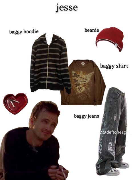 Jesse Pinkman Halloween Costume, Jesse Pinkman Avatar, Jesse Pinkman Halloween, Punk Costume, Breaking Bad Jesse, Baggy Shirt, Baggy Hoodie, Holloween Costume, Baggy Clothes