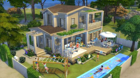 The Sims - Nyheter - Officiell webbsajt Garden Ideas Sims 4, Sims 4 Backyard, Lotes The Sims 4, The Sims 4 Lots, Sims Free Play, Sims 4 House Plans, Sims 4 House Building, House Backyard, Sims 4 House Design