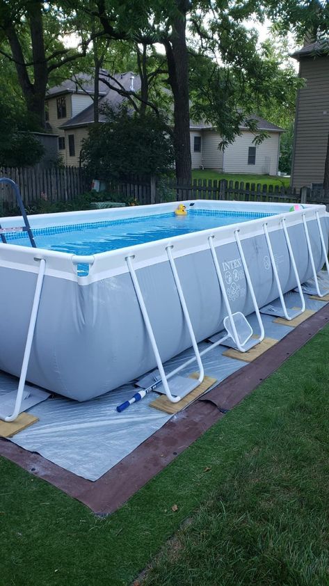 Rectangular Above Ground Pool, Piscina Intex, Pool Stuff, Outdoor Pool Area, Intex Pool, Pool Care, Above Ground Swimming Pools, Modern Pools, Backyard Fences