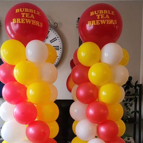 Balloon Stand, Balloon Stands, Happy Birthday Balloons, Balloon Columns, Three Words, Balloon Bouquet, Bubble Tea, Balloon Garland, Birthday Balloons