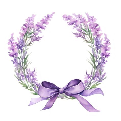 Lavender wreath ribbon flower. | free image by rawpixel.com / Kappy Purple Flower Wreath, Purple Frames, Wreath Ribbon, Lavender Wreath, Purple Christmas, Ribbon Flower, Wreath Watercolor, Ribbon Wreath, Ribbon Flowers