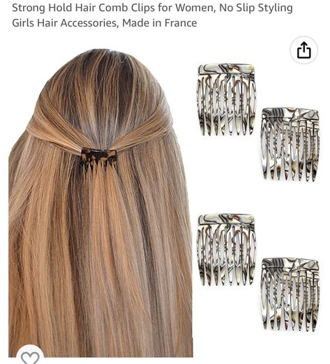 Light Brunette, Decorative Hair Combs, Hair Comb Clips, Side Comb, Hair Comb Accessories, French Hair, French Twist, Hair Combs, Shoulder Length Hair