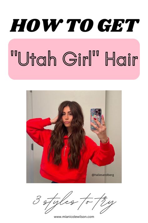 utah girl hair Utah Curls Straight Ends, How To Get Utah Curls, Curls Straight Ends, How To Utah Curls, Curled Hair Straight Ends, Utah Girl Curls Tutorial, Utah Curls With Straightener, Curled Hair With Straight Ends, Straight End Curls