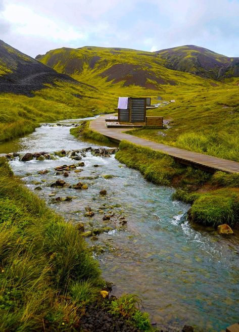 Reykjadalur Hot Springs thermal river Reykjadalur Hot Springs, Sun Architecture, Land Of Fire And Ice, Thermal Pool, General Aesthetic, Iceland Trip, Thermal Spring, Iceland Travel, Hot Spring