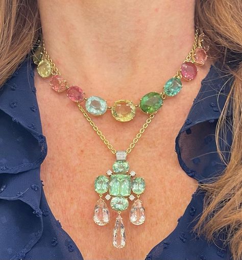 Lisa♥️Jewelry on Instagram: “🌈 IRENE NEUWIRTH 🌸. Summer Layers! #neimanmarcus #neimans #neimanmarcusbeverlyhills @ireneneuwirth #ireneneuwirth #tourmaline #morganite…” Irene Neuwirth Jewelry, Summer Layers, Jewelry Styling, Irene Neuwirth, Styling Inspiration, Summer Love, Fashion Design Sketches, Latest Jewellery, Jewelry Lover