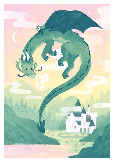 Picture Books Illustration, Dragon Illustration, Childrens Books Illustrations, Advocate Art, Fairytale Art, Cute Dragons, A Dragon, Seville, Cute Illustration