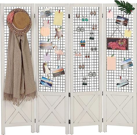 Amazon.com: Wnutrees 4 Panel Gridwall Display, Portable Freestanding Display Board for Craft/Art Shows, Retail, Events, Decorative Wood Room Divider Folding Screens, White : Industrial & Scientific Art Jobs, Room Divider Folding, Craft Fair Vendor, Vendor Booth Display, Pegboard Display, Folding Screens, Wood Room Divider, 4 Panel Room Divider, White Industrial