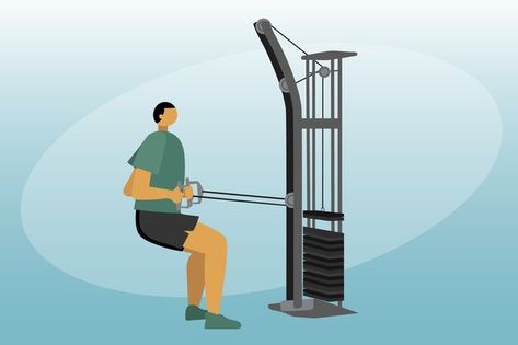 Sure, all rows are great for strengthening your back muscles and arms. But standing cable rows also train your core, and even your legs, for full-body benefits. Standing Row, Upper Back Muscles, Stability Ball Exercises, Cable Row, Healthier Habits, Band Exercises, Muscle Imbalance, Stability Ball, Arm Muscles