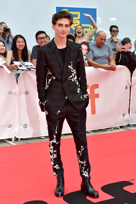 Cream Suit, Toronto Film Festival, Best Red Carpet Looks, Best Dressed Man, Timothee Chalamet, International Film Festival, Red Carpet Looks, Black Suits, Suit Fashion