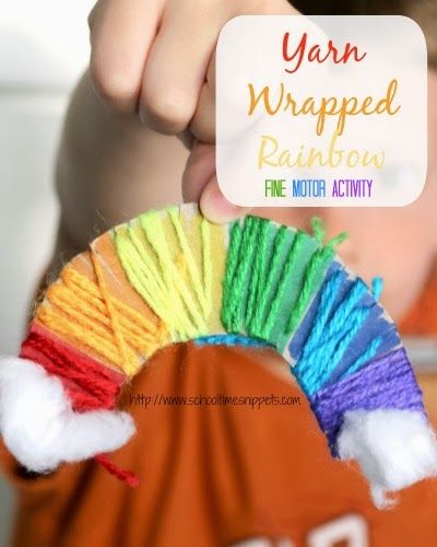 It's colorful, festive, and works on strengthening those fine motor muscles.  A fun spring themed craft for kids! Curricular Activities, Rainbow Activities, Spring Art Projects, Fine Motor Activity, Spring Preschool, Bible Crafts For Kids, Rainbow Crafts, Work Time, Bible Crafts