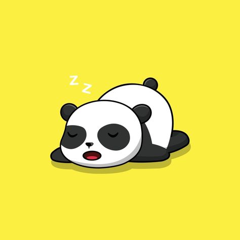 Cute Panda Sleeping Tattoo Panda, Hair Tomboy, Sleeping Panda, Sleeping Drawing, Spot Painting, Panda Images, Panda Illustration, Panda Drawing, Sleeping Animals