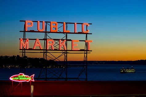 Photo by Tiffany Von Arnim/Flickr 

This week, Seattle’s iconic Pike Place Market reveals its 30,000-square foot expansion to the public. The new market wing introduces 47 new vendor spaces, a “meet the producers” floor, and three public art installations by local artists, among other additions. The best part? Construction didn’t change a single thing about the original market, which was founded in 1907 as a way to prevent price gouging by connecting residents directly with farmers. 
Pike Place Seattle Travel Guide, Pike Place Market Seattle, Visit Seattle, Seattle Travel, Public Market, Pike Place Market, Pacific Nw, List Of Activities, Pike Place