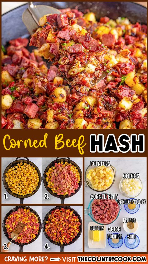 Pioneer Woman Corned Beef, Beef Hash Recipe, Meat Marinades, Corned Beef Hash Recipe, Canned Corned Beef, Hash Recipe, Corned Beef Recipes, Corned Beef Hash, Beef Hash