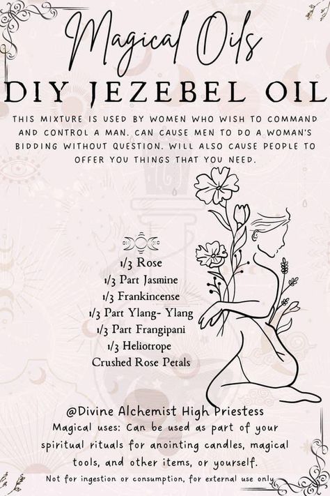 Magick Oil, Essential Oil Perfumes Recipes, Essential Oil Diffuser Blends Recipes, Perfume Recipes, Witch Spirituality, Magic Spell Book, Grimoire Book, Magic Herbs, Diy Perfume