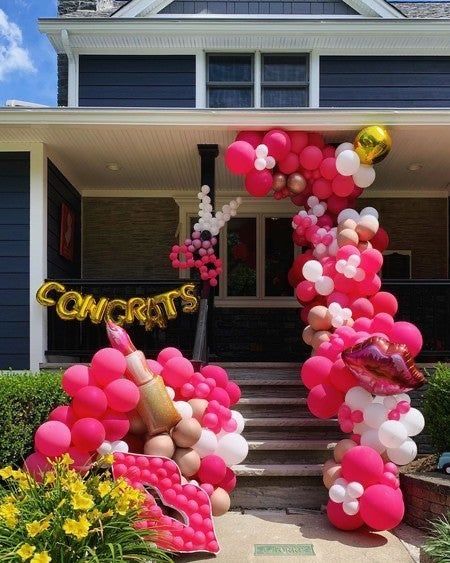 Cosmetology Graduation Party Decorations Ideas, Beauty School Graduation Party, Cosmetology Graduation Party, Cosmetology Party, Esthetician Graduation, Beauty School Graduation, Makeup Party Decorations, Cosmetology Graduation, College Graduation Party Decorations