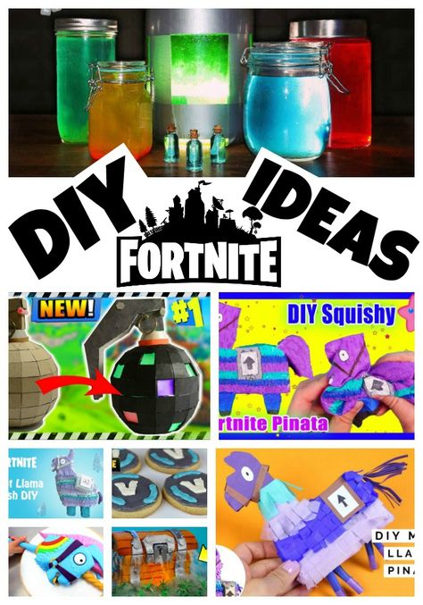 Fortnite Crafts, Beach Party Games, Indoor Party Games, Sleepover Party Games, Dinner Party Games, Fortnite Party, Diy Pinata, Crafts For Boys, Diy Activities