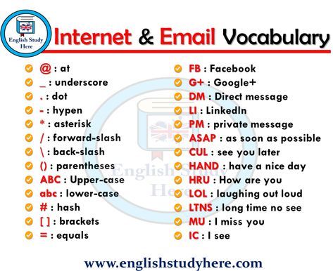 Internet Language, Computer Vocabulary, Technology Vocabulary, Ways To Say Said, Email Writing, English Teaching Resources, Better English, Types Of Sentences, English Fun