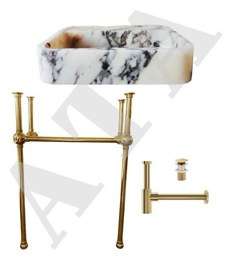 Ata Marble Design on Instagram: "Make your Marble Sink Set with Atamarble ! Custom Console Legs are available now in Gold,Black and Chrome Finish options ! #atamarble #consolesink #sinklegs #marble #marblesink #sinkconsole #chrome #chromelegs #customsink" Marble Console Sink Powder Room, Powder Room Console Sink, Free Standing Sink Bathroom, Art Deco Exterior Home, Black Sink Bathroom, Marble Console Sink, Modern Powder Room Design, Drink Rail, Console Sink Bathroom