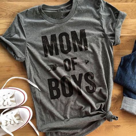 Mom Of Boys Tee Mom Of Boys, Mom Of Boys Shirt, Boys Shirt, Mom Life Shirt, Vinyl Shirts, Womens Tops Summer, Home T Shirts, Diy Shirt, Boys T Shirts