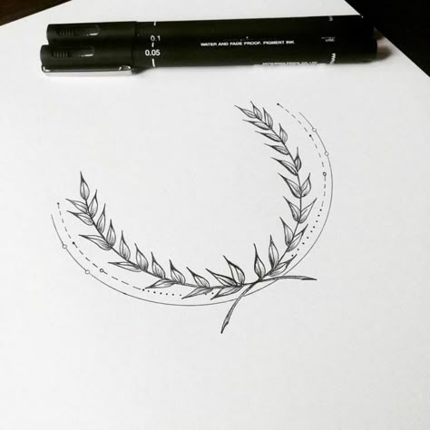 Branches Tattoo, Laurel Tattoo, Acab Tattoo, Drawing Tattoo Ideas, Laurel Wreath Tattoo, Wreath Tattoo, Laurel Crown, Crown Drawing, Elbow Tattoo