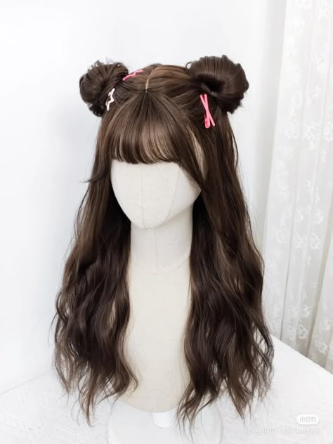 Pretty Hair Cuts, Hair Style Korea, Hair Inspiration Long, Kawaii Hairstyles, Ribbon Hairstyle, Pretty Hair Color, Hair Tutorials Easy, Hair Styler, Hair Up Styles