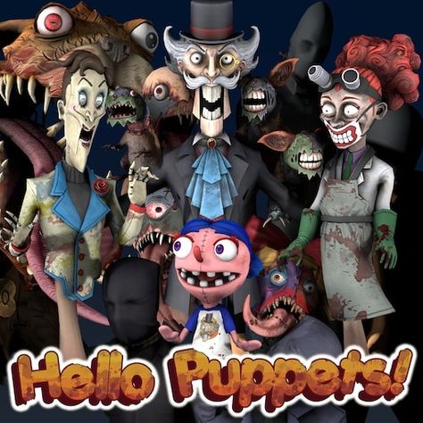 Hello Puppets Fanart, Hello Puppets, Ballerina Aesthetic, Disneyland Tickets, Horror Video Games, Horror Games, Vr Games, Game Characters, Oc Ideas