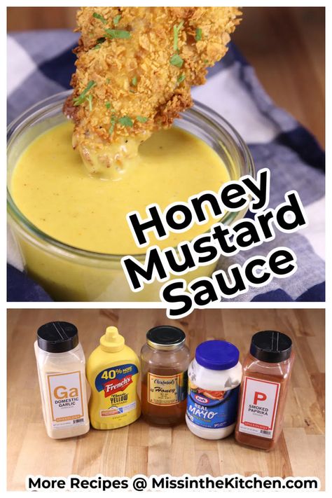 Whip up a batch of honey mustard sauce this week to add a little pizzazz to your dinner routine. It's quick, easy and oh, so delicious for dipping your family favorite foods. Honey Mustard Recipe, Mustard Recipes, Honey Mustard Sauce Recipe, Mustard Sauce Recipe, Honey Mustard Dip, Top Dinner Recipes, Easy Dipping Sauce, Honey Mustard Recipes, Mustard Bbq Sauce