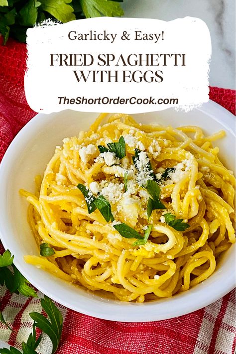 Egg Spaghetti Recipe, Pasta Recipes With Egg, Noodles And Eggs Breakfast, Recipes With Leftover Spaghetti Noodles, Leftover Spaghetti Noodles Ideas, Pasta Egg Recipe, Recipes With Leftover Spaghetti Sauce, Leftover Elbow Noodles Recipes, Leftover Spaghetti Noodles Recipes