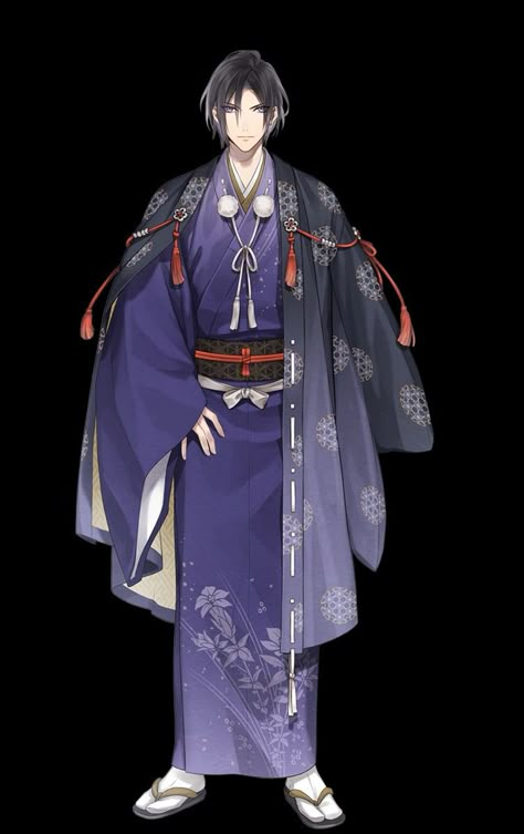 Minamoto No Yoshitsune, Japanese Kimono Male, Kimono Traditional, Japanese Traditional Clothing, Manga Clothes, Anime Kimono, Male Kimono, Kimono Outfit, Kimono Yukata