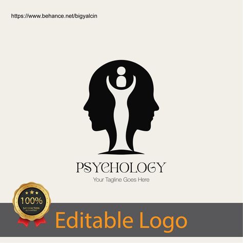 Minimalist Psychology Logo Template - Instant Download for Counselors / Unique Psychologist Logo - Professional Therapy Branding Psychology Logo Design, Therapy Branding, Therapist Branding, Psychology Logo, Psychologist Logo, Therapy Logo, Logo Professional, Men Logo, Logo Unique