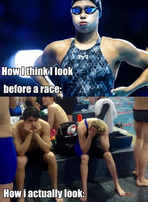 Swimming Sets, Person Swimming, Swim Funny, Swim Team Hairstyles, Swimmers, Competitive Swimming Aesthetic, Swimming Aesthetic, Competitive Swimming Quotes, Swimming Relatable