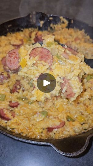 Kielbasa Rice Recipes, Eckridge Sausage, Rice And Sausage Recipes, Eckrich Sausage Recipes, Food Videos Dinner, Eckrich Sausage, Sausage And Rice Skillet, Minute Rice Recipes, Forrest Frank