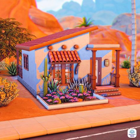 #ShowUsYourBuilds - Twitter Search / Twitter Tiny Starter Home Sims 4, Sims 4 Oasis Springs Tiny House, The Sims 4 Starter Home, Sims Starter Home, Sims 4 Oasis Springs House, Sims 4 Starter House, Sims 4 Desert House, Sims 4 Starter Home, Sims 4 Oasis Springs