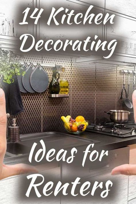 Renters Kitchen, Renter Friendly Decorating, Rental Makeover, Rental Home Decor, Renters Decorating, Diy Kitchen Projects, Rental Kitchen, Small Apartment Kitchen, Apartment Decorating On A Budget