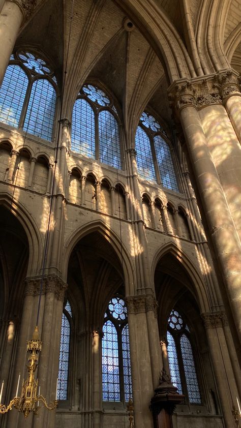 Gothic Cathedral Interior, Notre Dame Cathedral Aesthetic, Gothic Cathedral Aesthetic, Gothic Church Interior, Gothic Architecture Aesthetic, Cathedral Aesthetic, Goth Architecture, Cathedral Interior, Old Cathedral