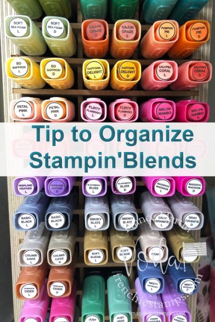 Stamp Organization, Labeling Ideas, Stampin Up Markers, Craft Paper Storage, Card Making Tools, Stampin Blends, Craft Storage Organization, Organizational Ideas, Stamp Storage