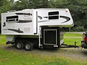 Macgellan: Introducing The Camper Sled Cabover Camper, Vintage Campers For Sale, Outdoor Hobbies, Slide In Truck Campers, Ford Transit Camper, Camper Trailer For Sale, Pickup Camper, Transit Camper, Slide In Camper