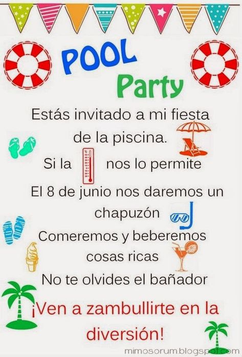 7 Ideas para una Fiesta en la Piscina - Pool Party Ideas | Handbox Craft Lovers | Comunidad DIY, Tutoriales DIY, Kits DIY 50th Birthday Party Games, Pool Party Ideas, Cocktail Party Decor, Pool Party Kids, Luau Birthday, Shark Party, Water Party, Rose Party, Barbie Party