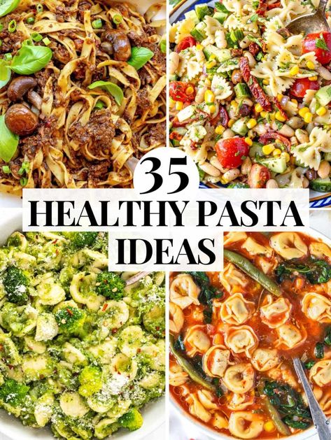 35 Healthy Pasta Recipes: Nourishing and Delicious Cholesterol Friendly Pasta Recipes, Pasta Meals Healthy, Healthy Pasta Dinner Recipes For Family, Healthy Linguine Recipes, Turkey Pasta Recipes Healthy, Healthy Pasta Sides, Healthy Pasta Dinner Ideas, Easy One Pot Healthy Meals, Brown Rice Pasta Recipes