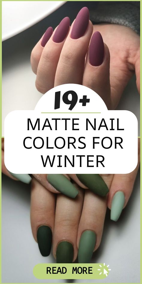 Explore the luxurious appeal of matte nail shades this winter, bringing a dash of elegance and contemporary flair to your manicure that perfectly harmonizes with the season's icy charm. Whether you choose a chic matte black for a sleek edge, a subtle matte nude for understated sophistication, or a deep matte blue for a tranquil vibe, these softened tones will lift your winter nails to new style heights. Best Matte Nail Colors, Winter Pastel Nails, Mocha Nail Color, Beige Matte Nails, Matte Winter Nails, Pink Floral Nails, Matte Nail Polish Colors, Nail Colors For Winter, Matte Nails Ideas