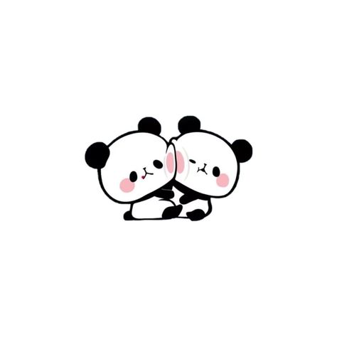 Matching Panda Pfps, Panda Love Couple, Panda Matching Pfp, Best Friends Icon Instagram, Cute Panda Couple, Panda Emoji, Panda Couple, Chibi Panda, Panda Icon