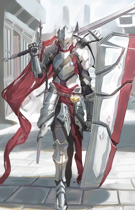 Anime Knight, Armor Drawing, Armor Design, White Knight, Dnd Character Ideas, Heroic Fantasy, 다크 판타지, Knight Art, Knight Armor