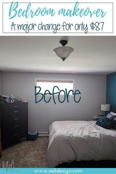 Cheap Bedroom Makeover, Bedroom Makeover Diy, Simple Bed Designs, Bedroom Decor On A Budget, Bedroom Upgrade, Budget Bedroom, Bad Inspiration, Room Challenge, Couple Bedroom