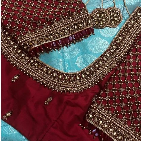 Simple Wedding Blouse Designs, Red Blouse Design, Wedding Blouses, Magam Work, Aari Design, Latest Bridal Blouse Designs, Bridal Blouses, Cutwork Blouse, Latest Blouse Designs Pattern