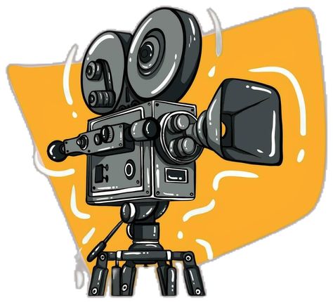 Movie Clipart, Camera Vector, Funny Lock Screen Wallpaper, Camera Cartoon, Camera Illustration, Home Cinema Room, Film Reel, Cinema Movie, Craft Decoration